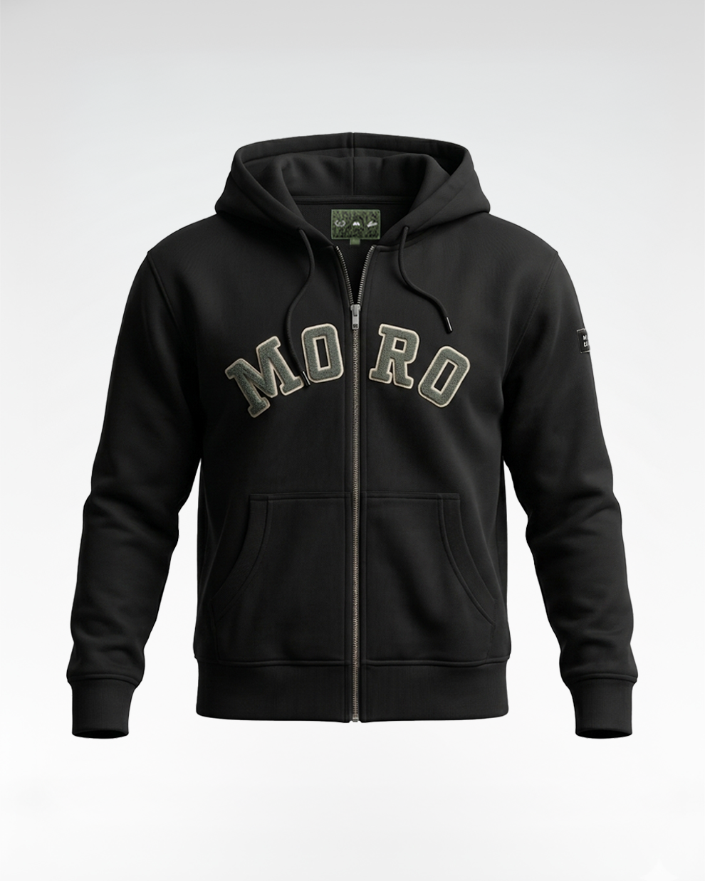 Bluza MORO – Zip Hoodie Army Black